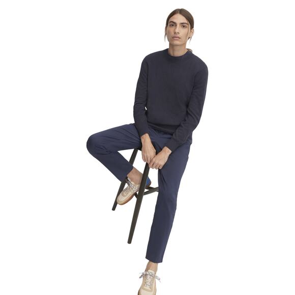 EVERLANE The No-Sweat Sweater Uniform Heathered Midnight Long Sleeve Large NEW - Picture 3 of 8